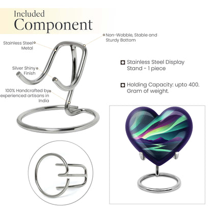 northern lights heart urn