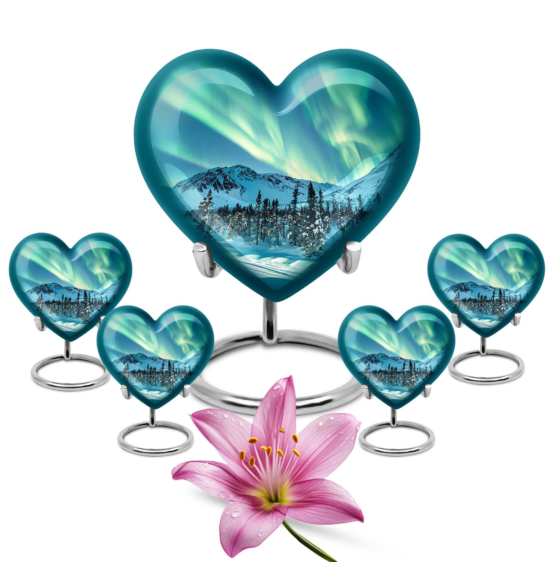 Northern Lights Large Urn For Ashes  - Cremation Urns For Man & Women