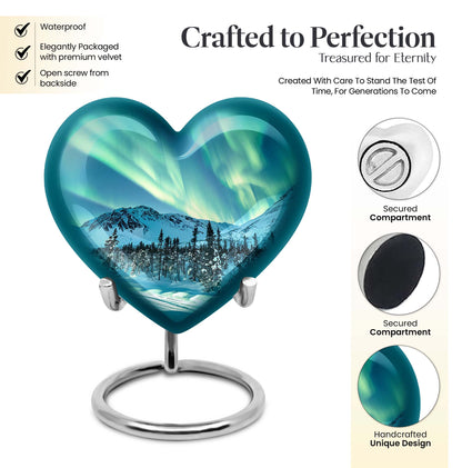 northern lights Urn for human ashes
