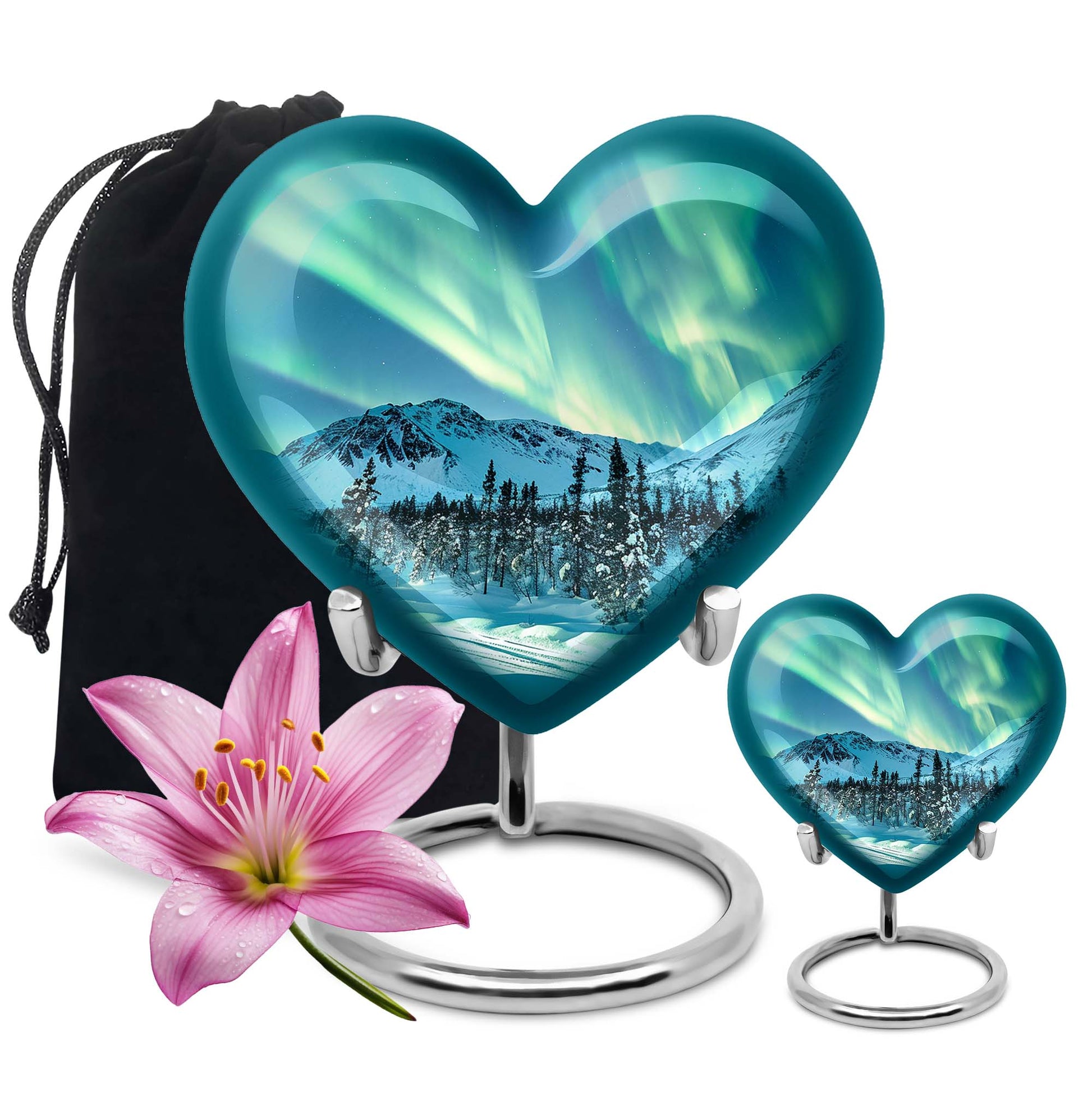 Northern Lights Large Urn For Ashes  - Cremation Urns For Man & Women