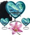 Northern Lights Large Urn For Ashes  - Cremation Urns For Man & Women