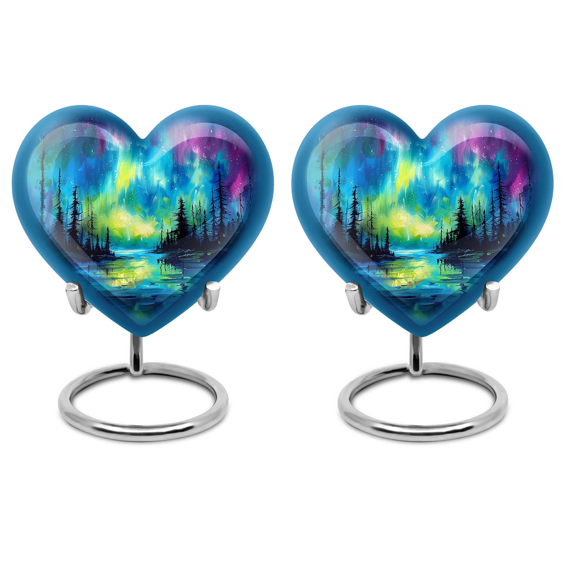 Northern Lights Cremation Urns For Human Ashes - Urn Keepsake Set