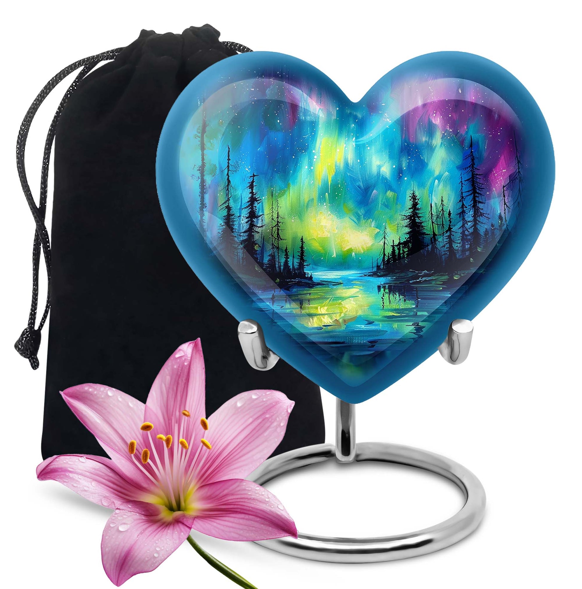 Northern Lights Cremation Urns For Human Ashes - Urn Keepsake Set