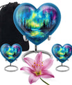 Northern Lights Cremation Urns For Human Ashes - Urn Keepsake Set