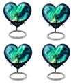 Heart-shaped Northern Lights urn