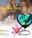 Heart-shaped Northern Lights urn