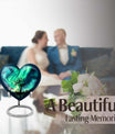 Heart-shaped Northern Lights urn