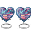 Heart-shaped Northern Lights Urn 