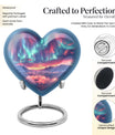 Heart-shaped Northern Lights Urn 