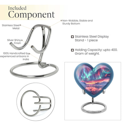 Heart-shaped Northern Lights Urn 