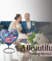 Heart-shaped Northern Lights Urn 