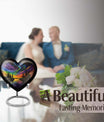 Purple Meadow, Heart-shaped Northern Lights Urn, 