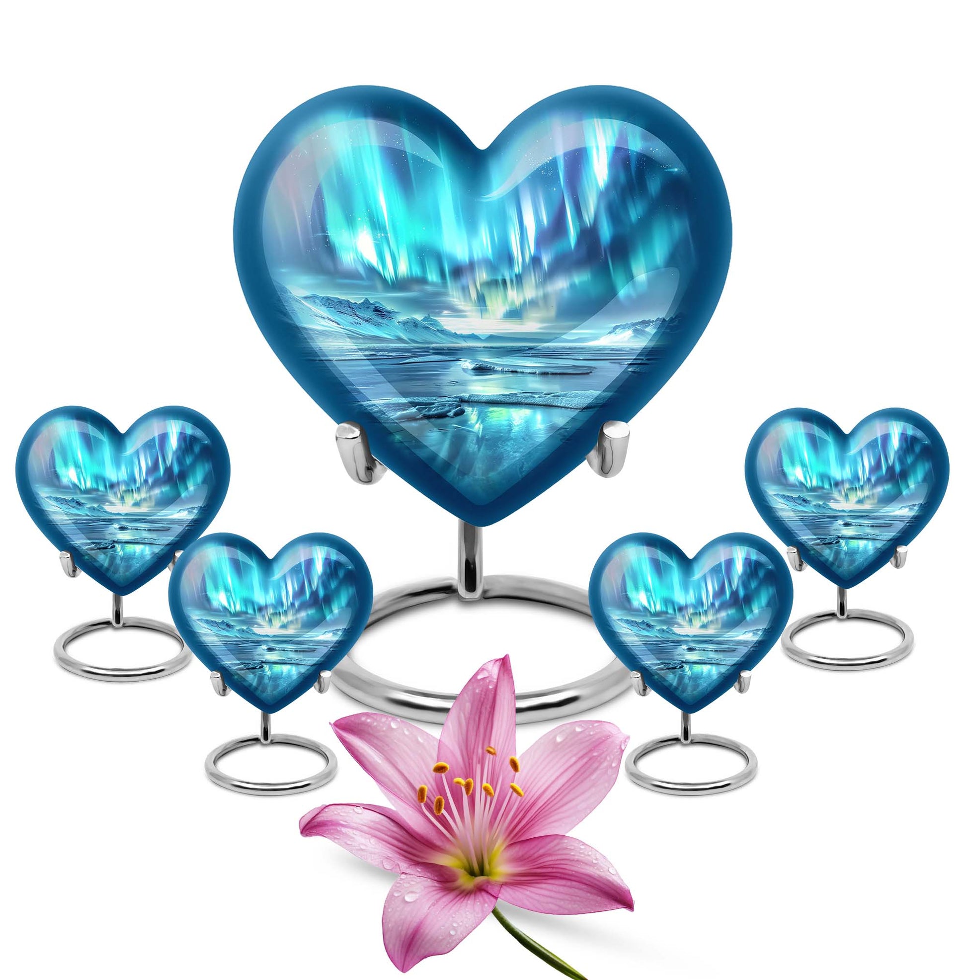 Northern Lights Mini Urns For Human Ashes Dad - Urns For Ashes Keepsake