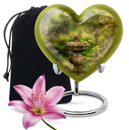 dove Urn in Heart Design