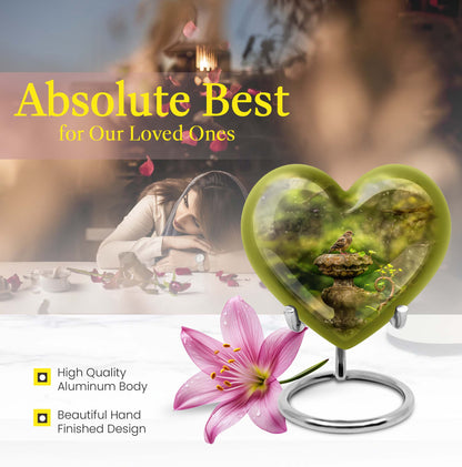 dove Urn in Heart Design