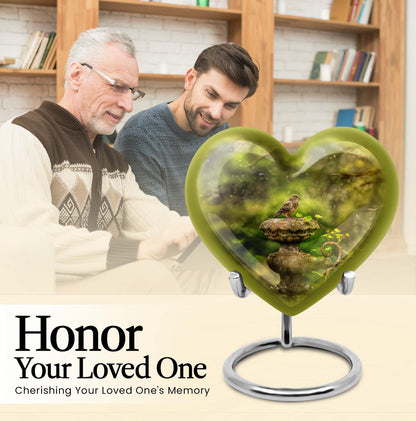dove Urn in Heart Design