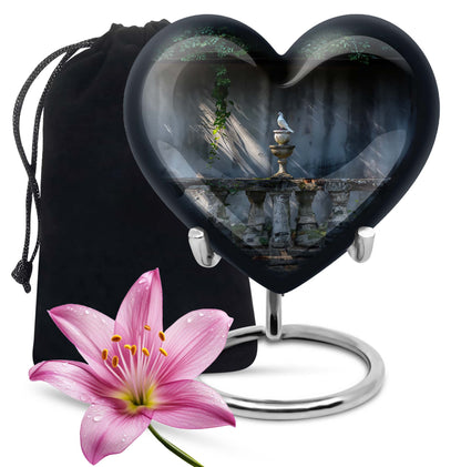 Personalized Bird Cremation Urn for Mom - 10-inch, 200 cu in - Yatskia