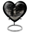 10-inch heart urn, elegant dove urn
