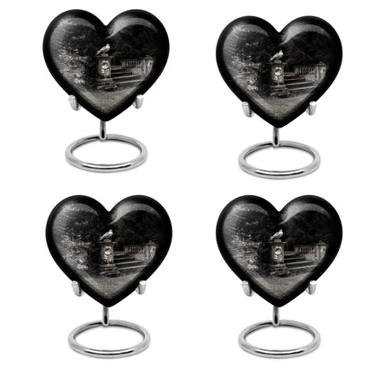 10-inch heart urn, elegant dove urn