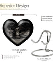 10-inch heart urn, elegant dove urn