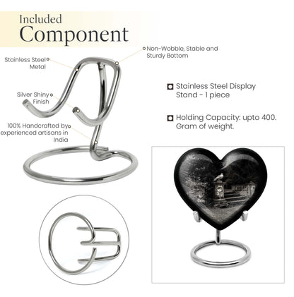 10-inch heart urn, elegant dove urn