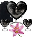 10-inch heart urn, elegant dove urn