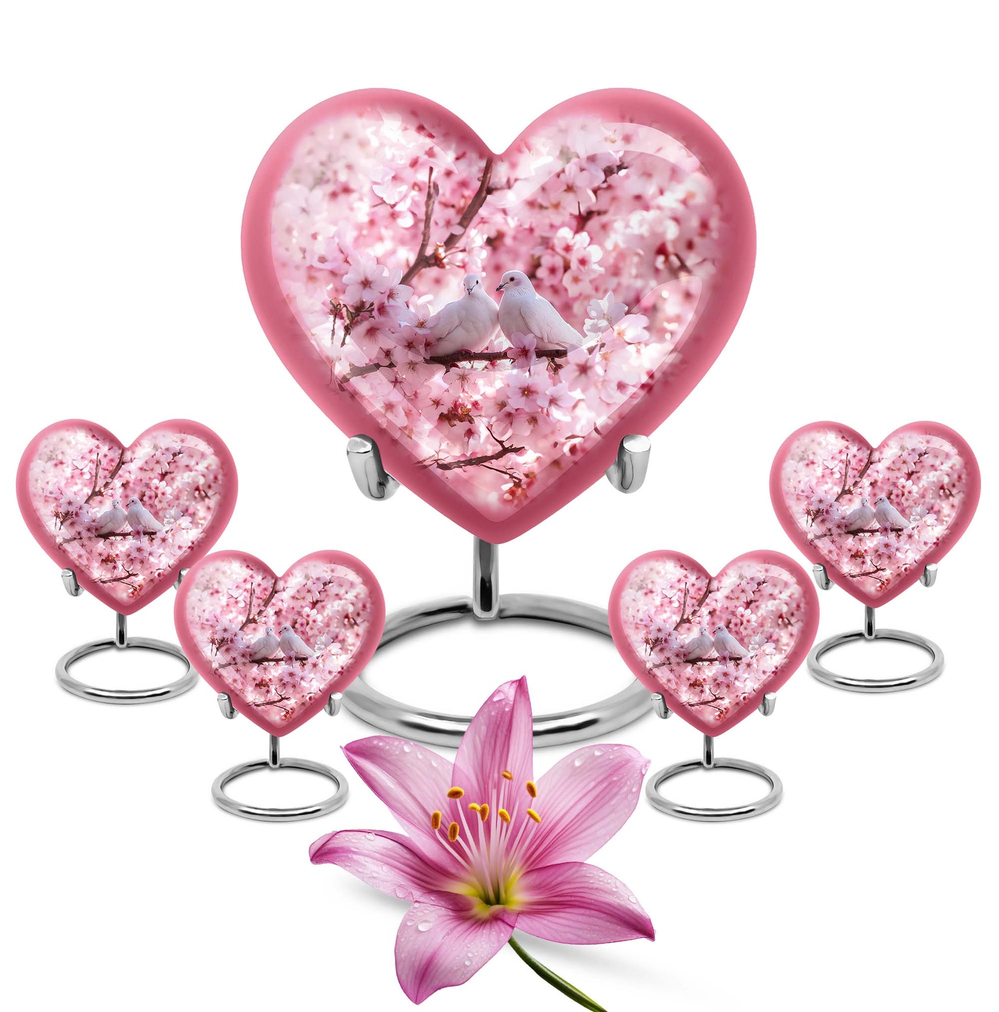 Dove Urn, a heart-designed