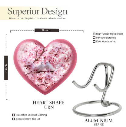 Dove Urn, a heart-designed