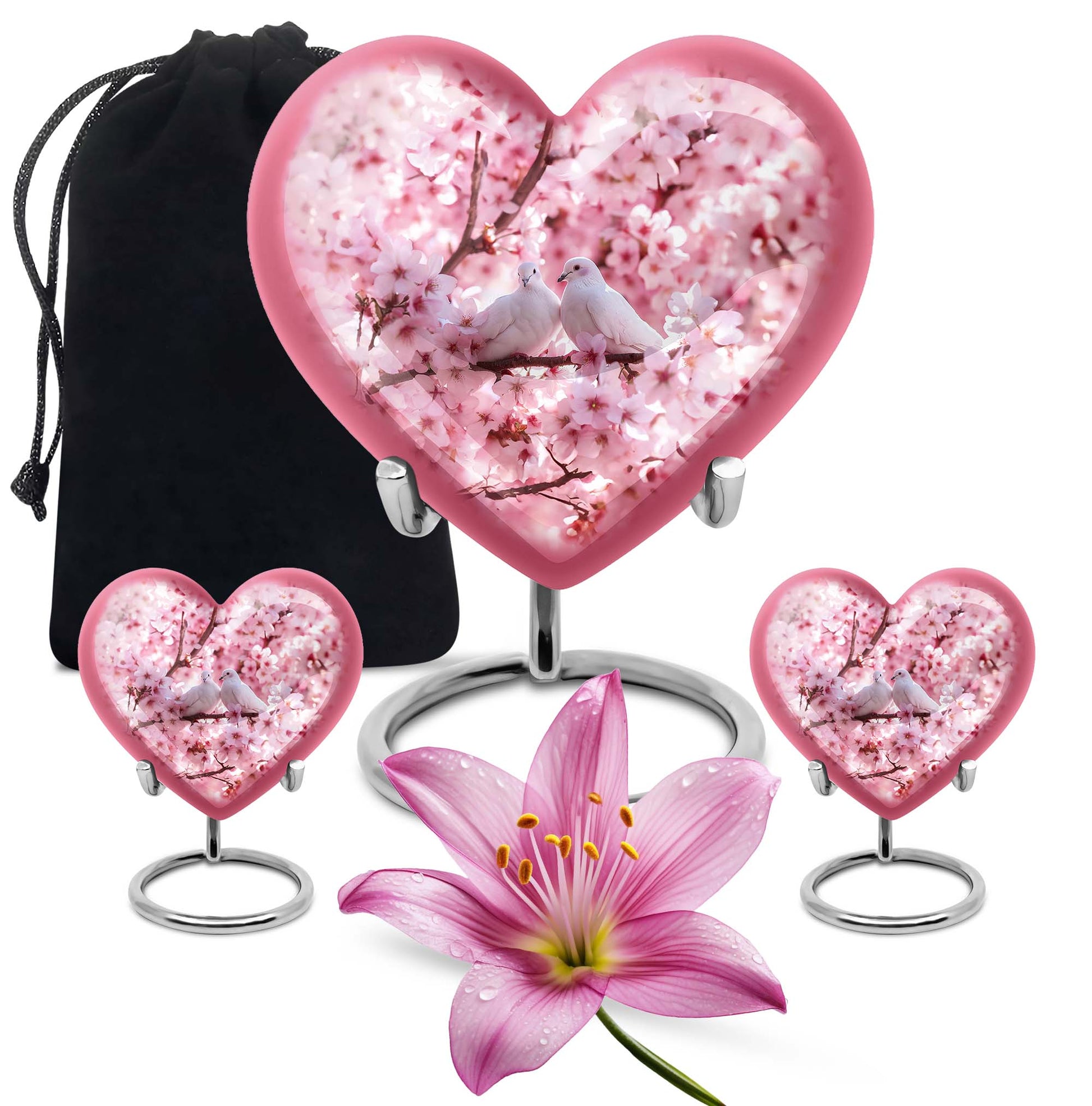 Dove Urn, a heart-designed