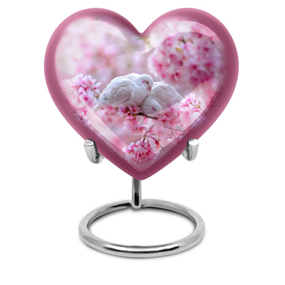 White Personalized Bird Cremation Urn for Human Ashes - 10-inch, 200 cu in - Yatskia