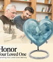 dove-designed heart urn