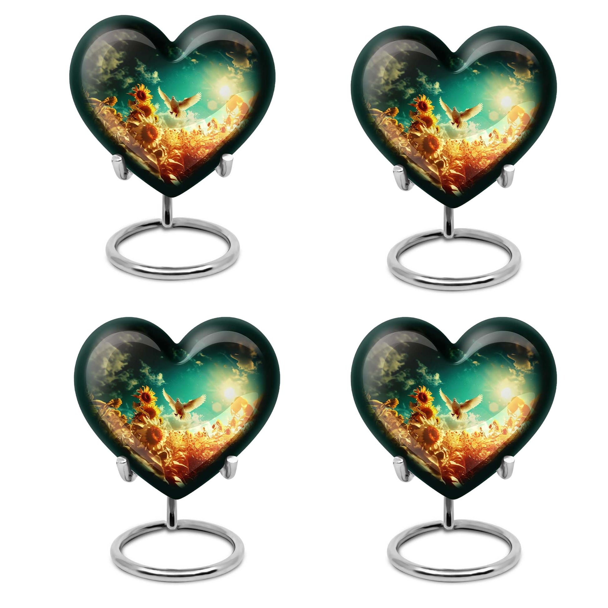 heart-shaped large dove Urn