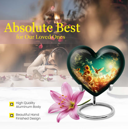 heart-shaped large dove Urn