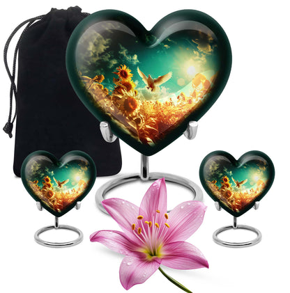 heart-shaped large dove Urn