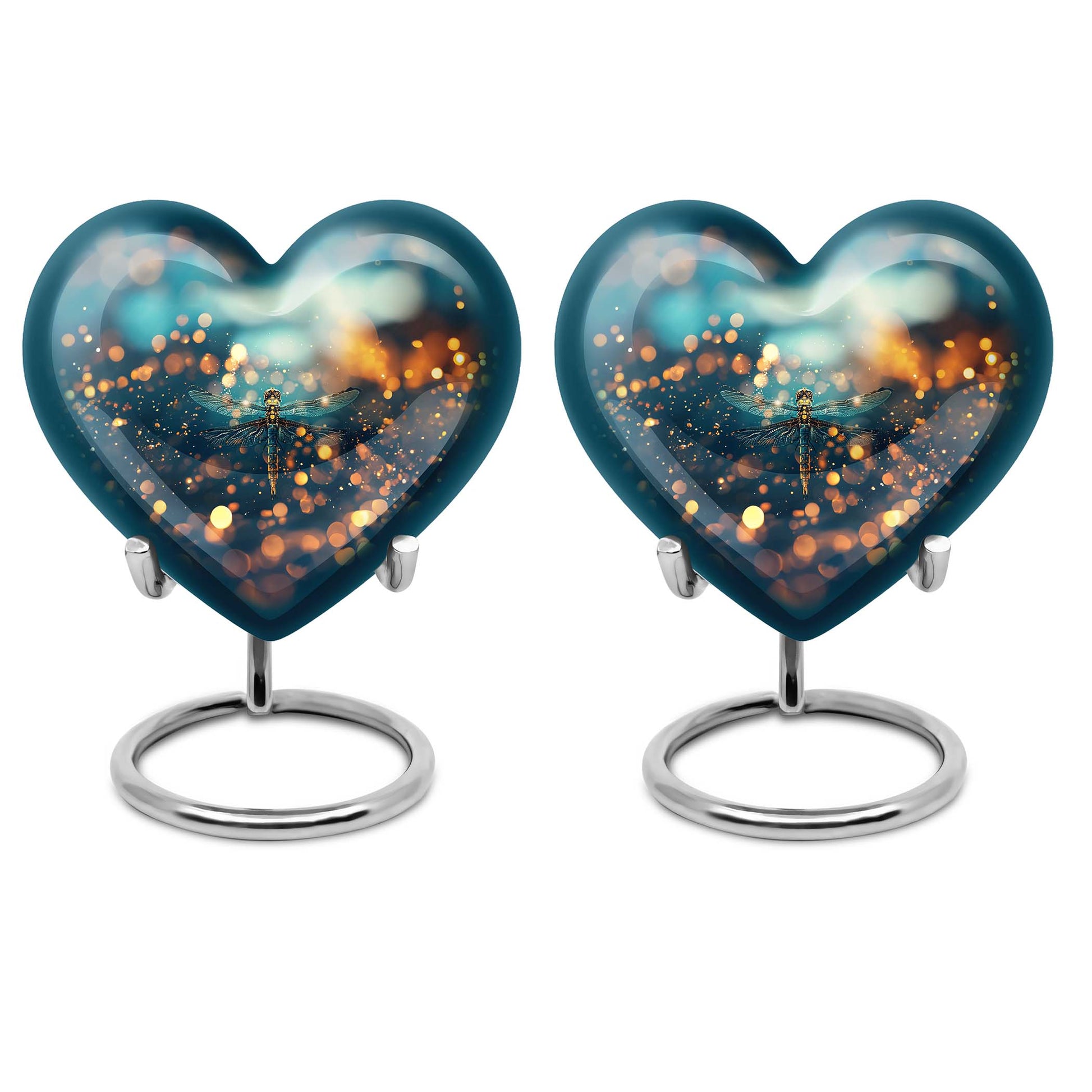 Green Dragonfly Burial Cremation Urns - Large Urn For Ashes For Women