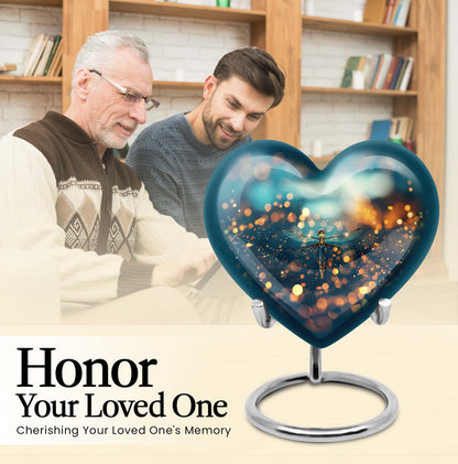 Heart-shaped DRAGONFLY Urn