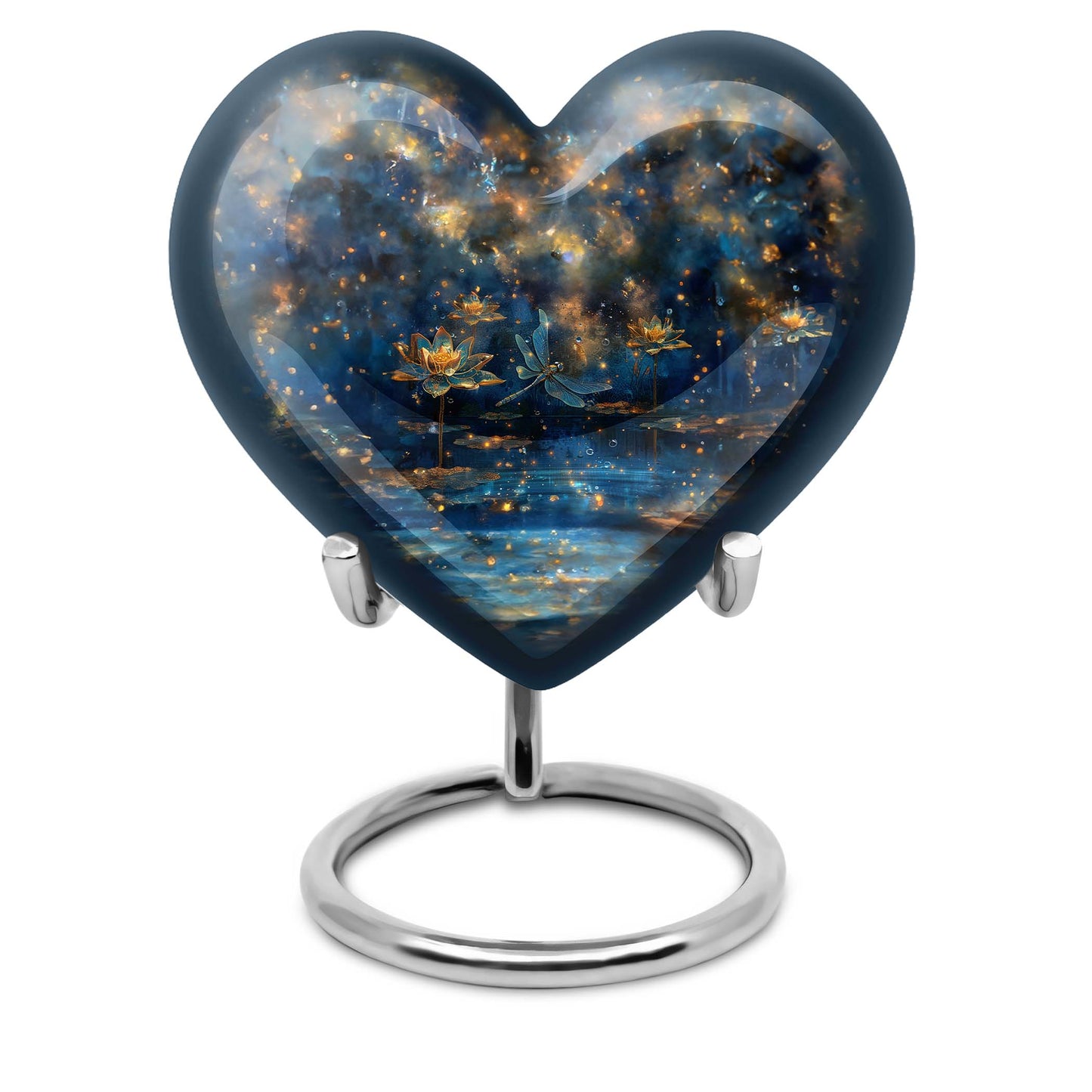 Personalized Dragonfly Cremation Urn for Women - 10-inch, 200 cu in - Yatskia