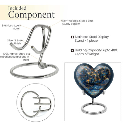 Heart-shaped Dragonfly Urn, purple meadow 