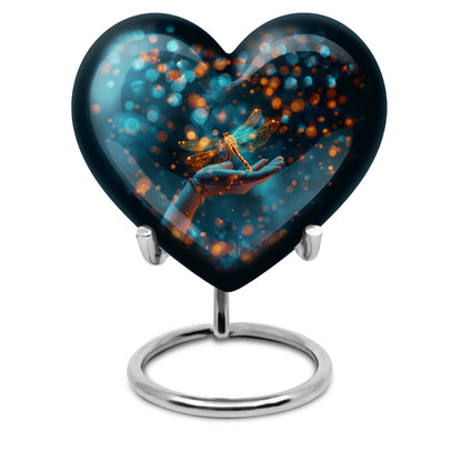 Personalized Dragonfly Cremation Urn for Human Ashes - 10-inch, 200 cu in - Yatskia