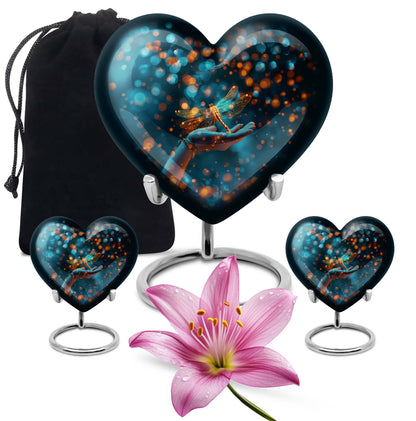 Personalized Dragonfly Cremation Urn for Human Ashes - 10-inch, 200 cu in - Yatskia
