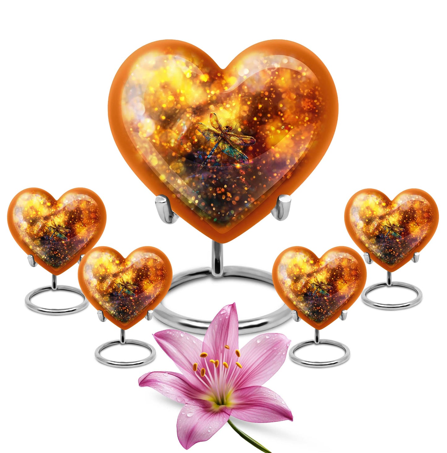 Personalized Dragonfly Cremation Urn for Human Ashes - 10-inch, 200 cu in - Yatskia