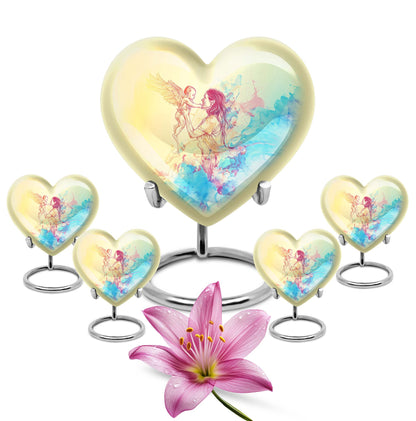 heart-shaped mother urn for human ashes