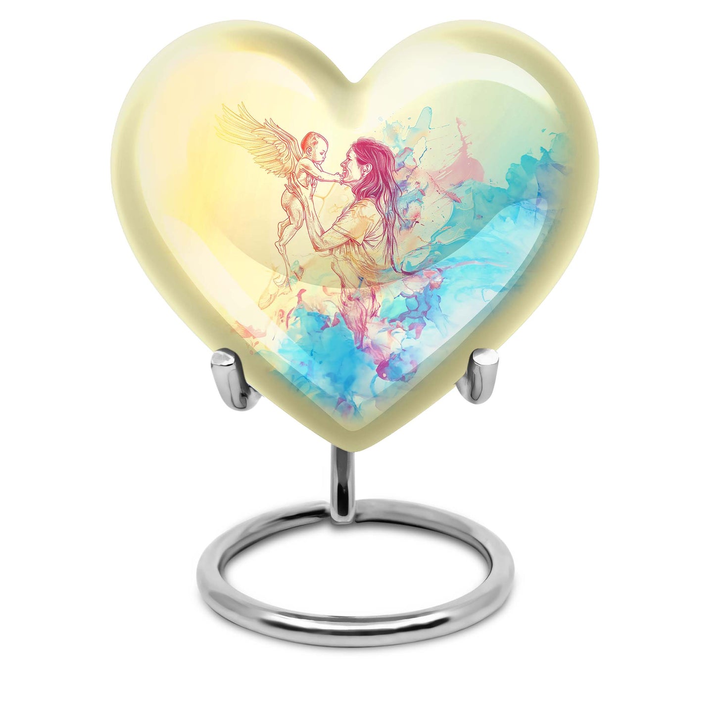 heart-shaped mother urn for human ashes