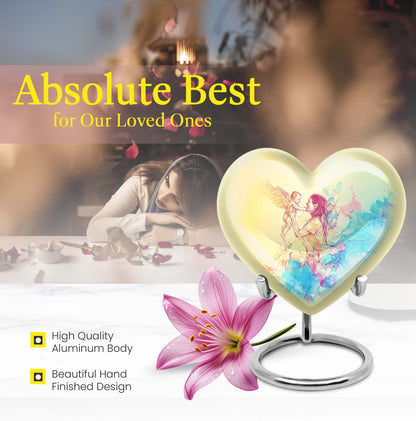 heart-shaped mother urn for human ashes