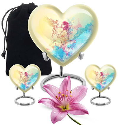 heart-shaped mother urn for human ashes