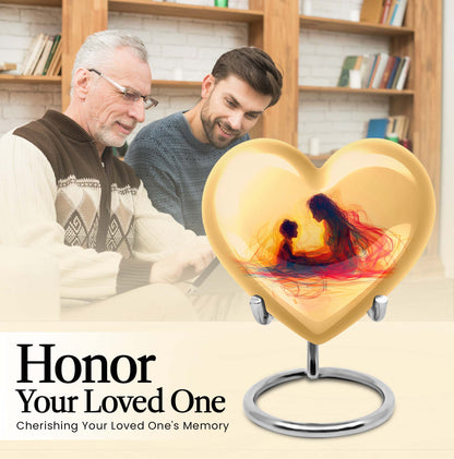 10 Inch Purple Meadow Heart Urn for mother