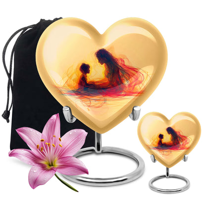 10 Inch Purple Meadow Heart Urn for mother