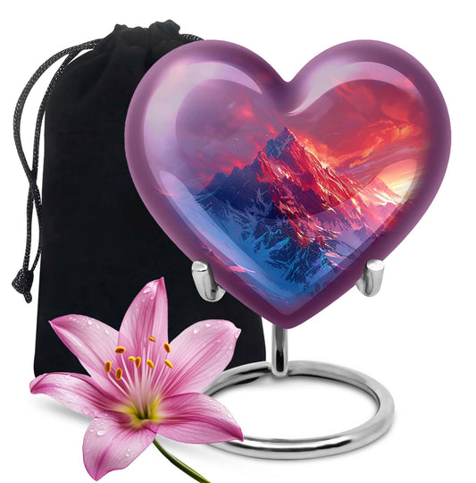 MOUNTAINS Heart Urn