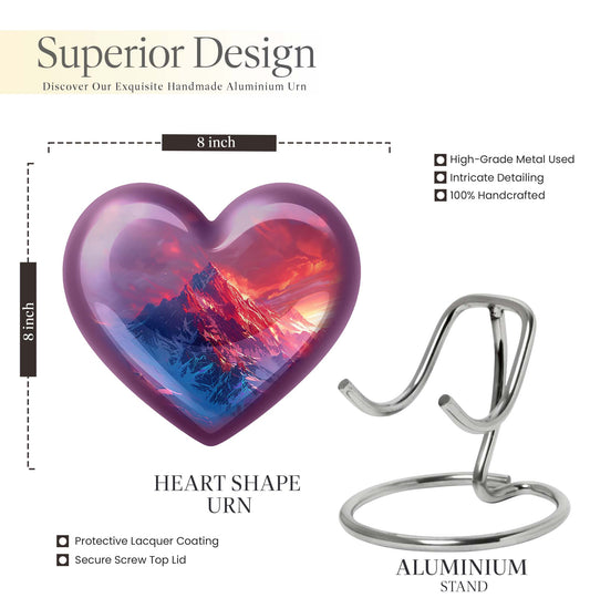 MOUNTAINS Heart Urn