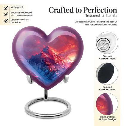 MOUNTAINS Heart Urn